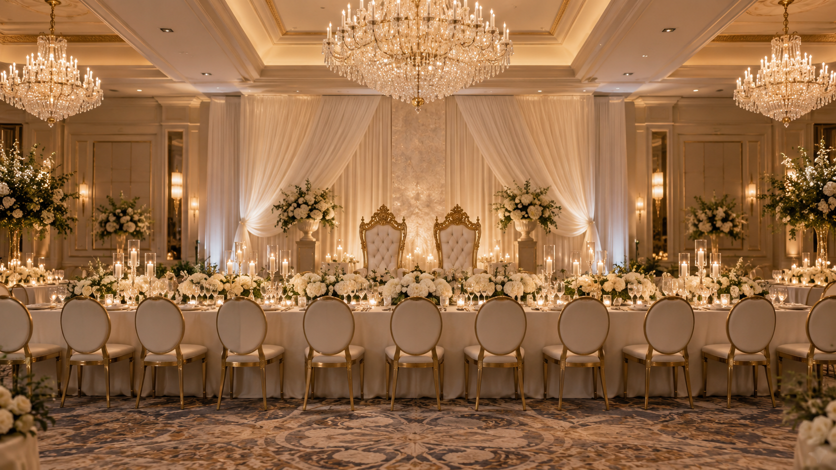 Intimate wedding table setting